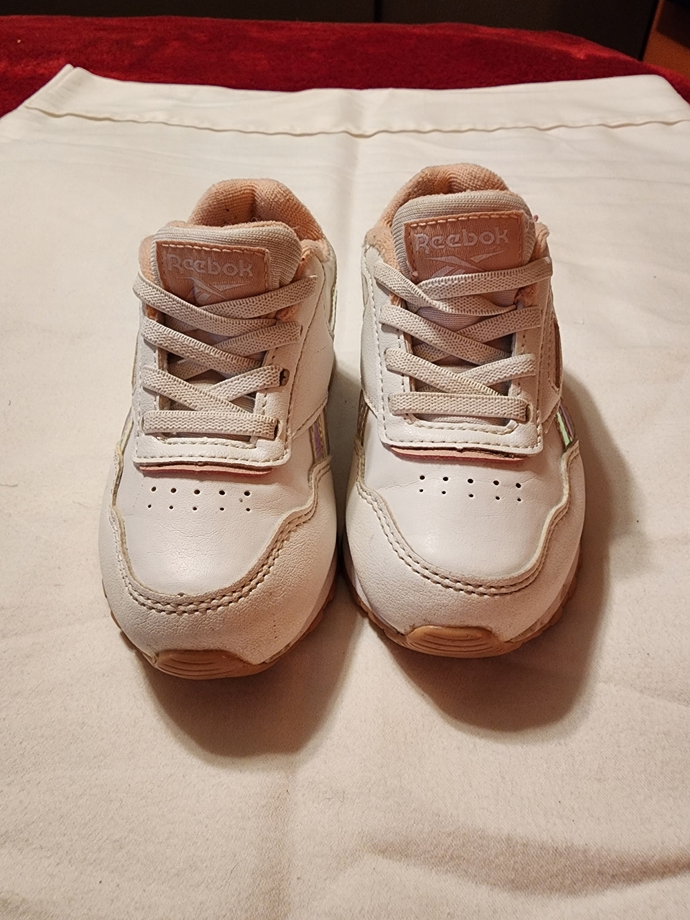 Reebok Kids White elastic  Lace-Up Sneakers 7K